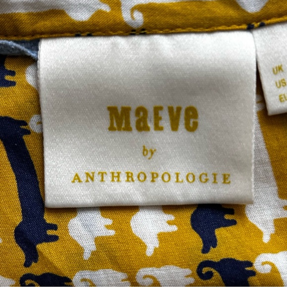 Maeve by Anthropologie Fredericka Dachshund Long Sleeve Blouse - Picture 4 of 9